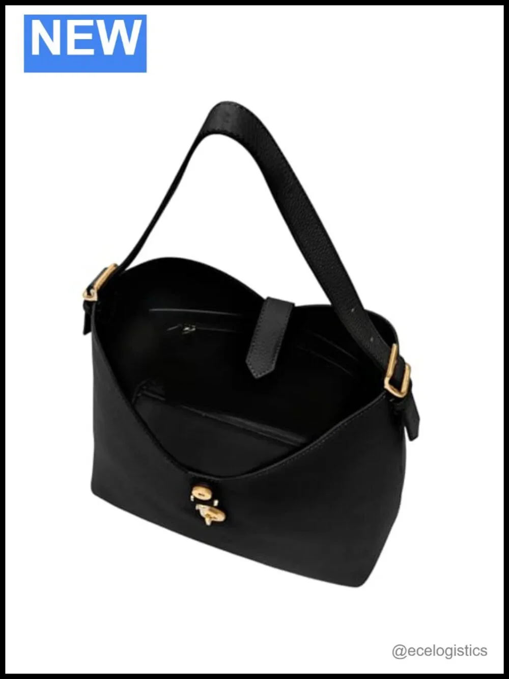 100% Leather Hobo Bag Shoulder Handbag Magnetic Snap Closure Women Mini